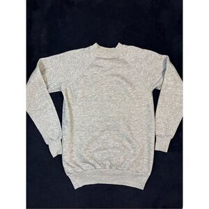 Vintage 1970s Blank Grey Crewneck Sweater Slim Fit Men’s Large BR